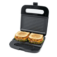 thumbnail image 1 of OVENTE Electric Panini Press Grill with Nonstick Plates, LED Indicator Lights, Thermostat Control, Cool Touch Handle, Compact Sandwich Maker Perfect for Cooking Breakfast, Snacks & More Black GP0401B, 1 of 8