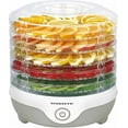 thumbnail image 1 of OVENTE Food Dehydrator Machine with 5 Stackable Clear Trays and Drying Space, 240W Electric Food Preserver and Dryer for Snacks, Beef Jerky, Fruits, Veggies, Yogurt and Herbs, Grey DF215GY, 1 of 7
