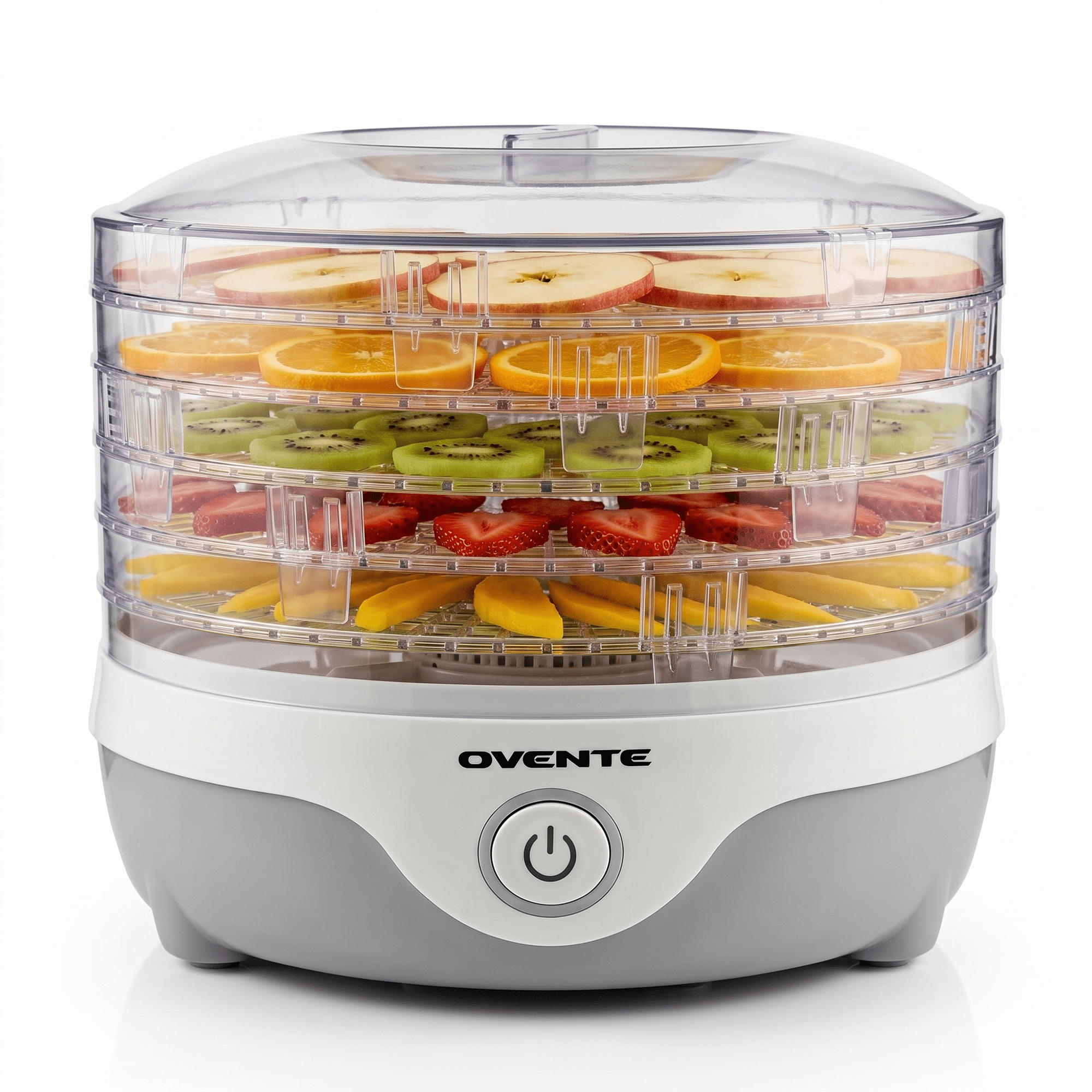 OVENTE Food Dehydrator Machine, 240W, 5-Stackable Trays, Grey DF215GY ...
