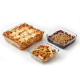 thumbnail image 1 of OVENTE Glass Baking Dish Set, 3-Piece Value Pack Square Bakeware 0.9L/1.1L/1.8L, Oven, Microwave & Dishwasher Safe, Ideal for Casseroles, Desserts, Prep, Serving & Reheating, Clear GBD30, 1 of 4