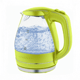 thumbnail image 1 of OVENTE 1.5L Glass Electric Kettle Water Boiler, Green KG83G | 1100W Fast Boiling, Borosilicate Glass, BPA-Free, Blue LED, Auto Shut-Off, Boil-Dry Protection, Removable Filter, 360° Base, 1 of 8