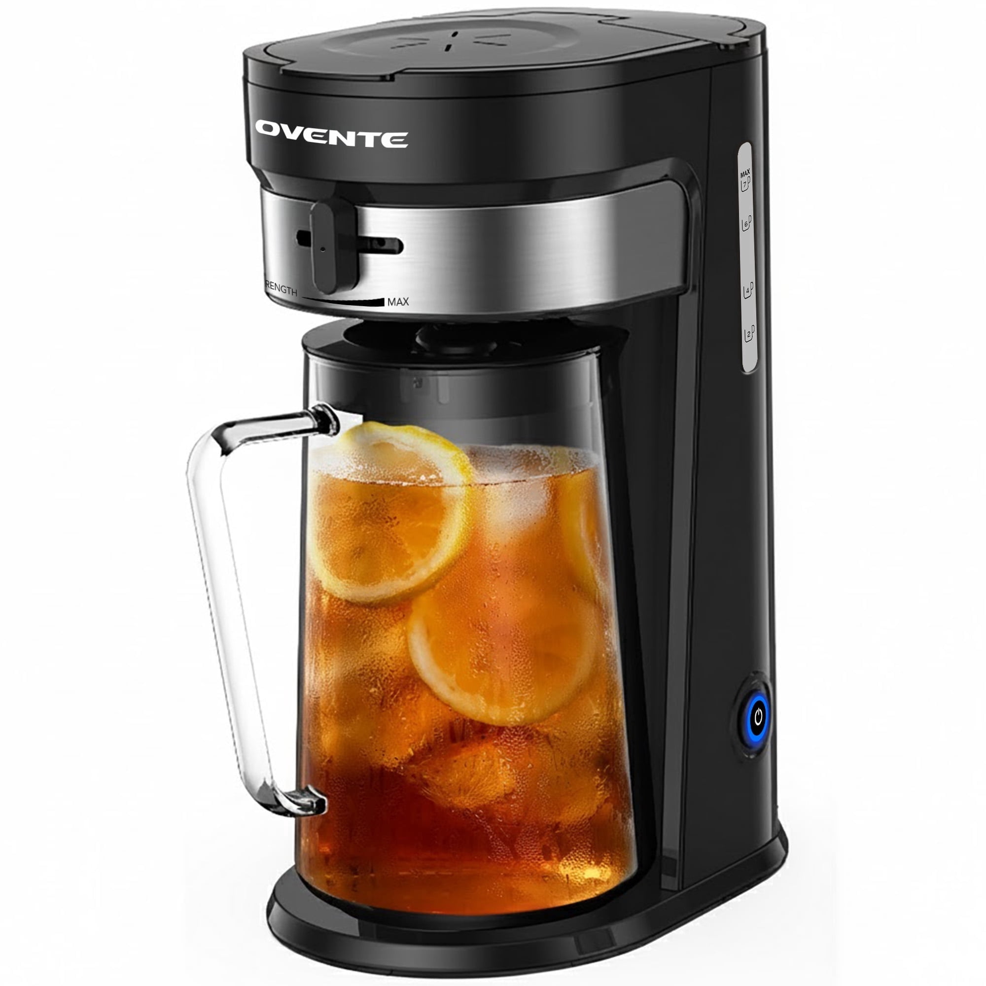 OVENTE Iced Tea and Coffee Maker with 3QT Pitcher, Black CMT215B