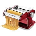 thumbnail image 1 of OVENTE Pasta Maker Machine with 7 Adjustable Thickness Settings, Rollers and Cutter, Classic Stainless Steel Manual Noodle Maker for Spaghetti, Fettuccini, Lasagna or Dumpling Skin, Red PA515R, 1 of 10
