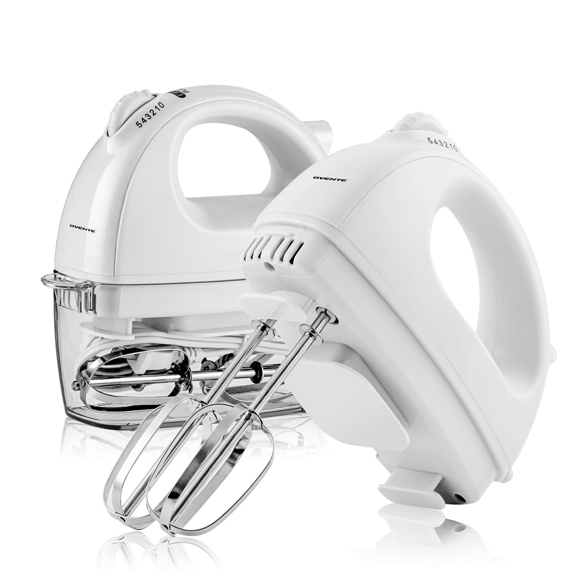 OVENTE 1.8 lb Portable 5 Speed Mixing Electric Hand Mixer, Compact Great  for Baking, New Red HM151R 