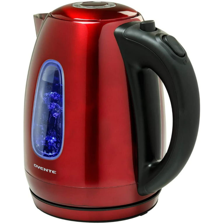 Electric Tea Kettles 1500W for Boiling Water, Longdeem Retro 1.7L Stainless  Steel Hot Water Boiler with Automatic Shut Off & Boil-Dry Protection, BPA  Free, Red 