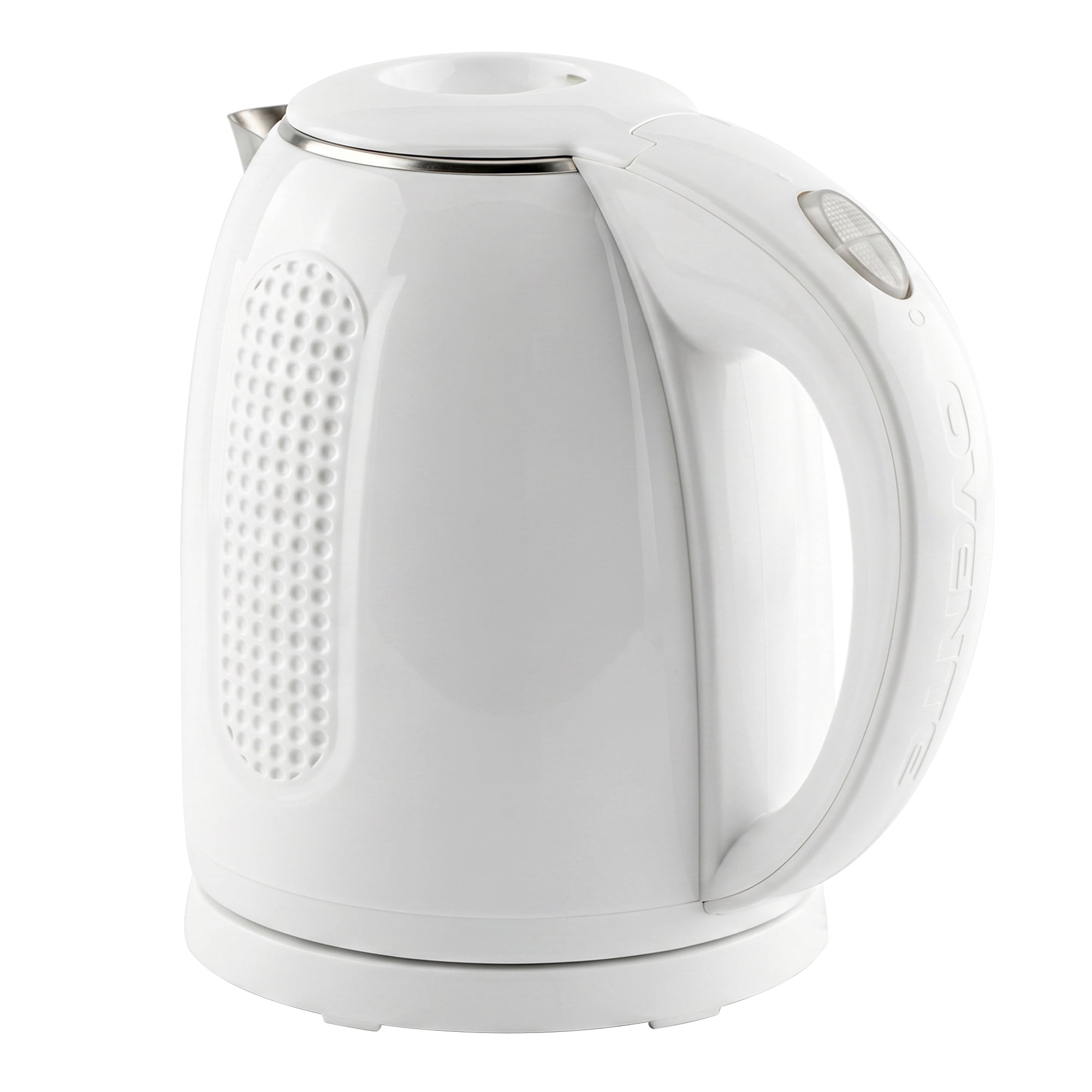 OVENTE 1.7L Double Wall Electric Tea Kettle, 1100W Water Boiler and Heater with Cool-Touch Exterior, Stainless Steel Insulated Interior, Auto Shut-Off, Boil-Dry Protection & Locking Lid, White KD64W