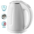 thumbnail image 1 of OVENTE Portable Electric Kettle Stainless Steel Instant Hot Water Boiler Heater 1.7 Liter 1100W Double Wall Insulated Fast Boiling with Automatic Shut Off for Coffee Tea & Cold Drinks, White KD64W, 1 of 13