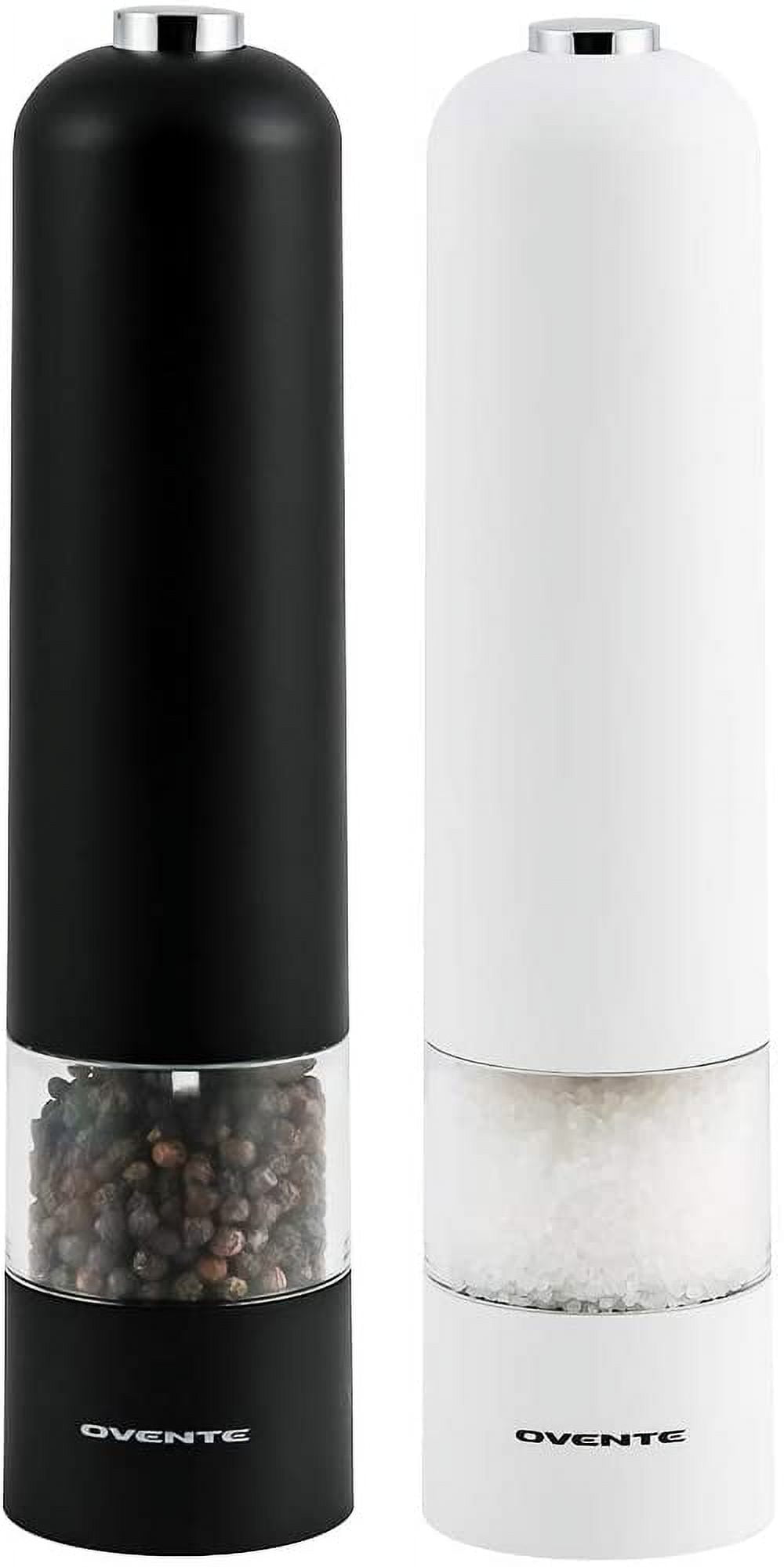 Ovente SPD1125 Electric Salt and Pepper Grinder Set with Ceramic