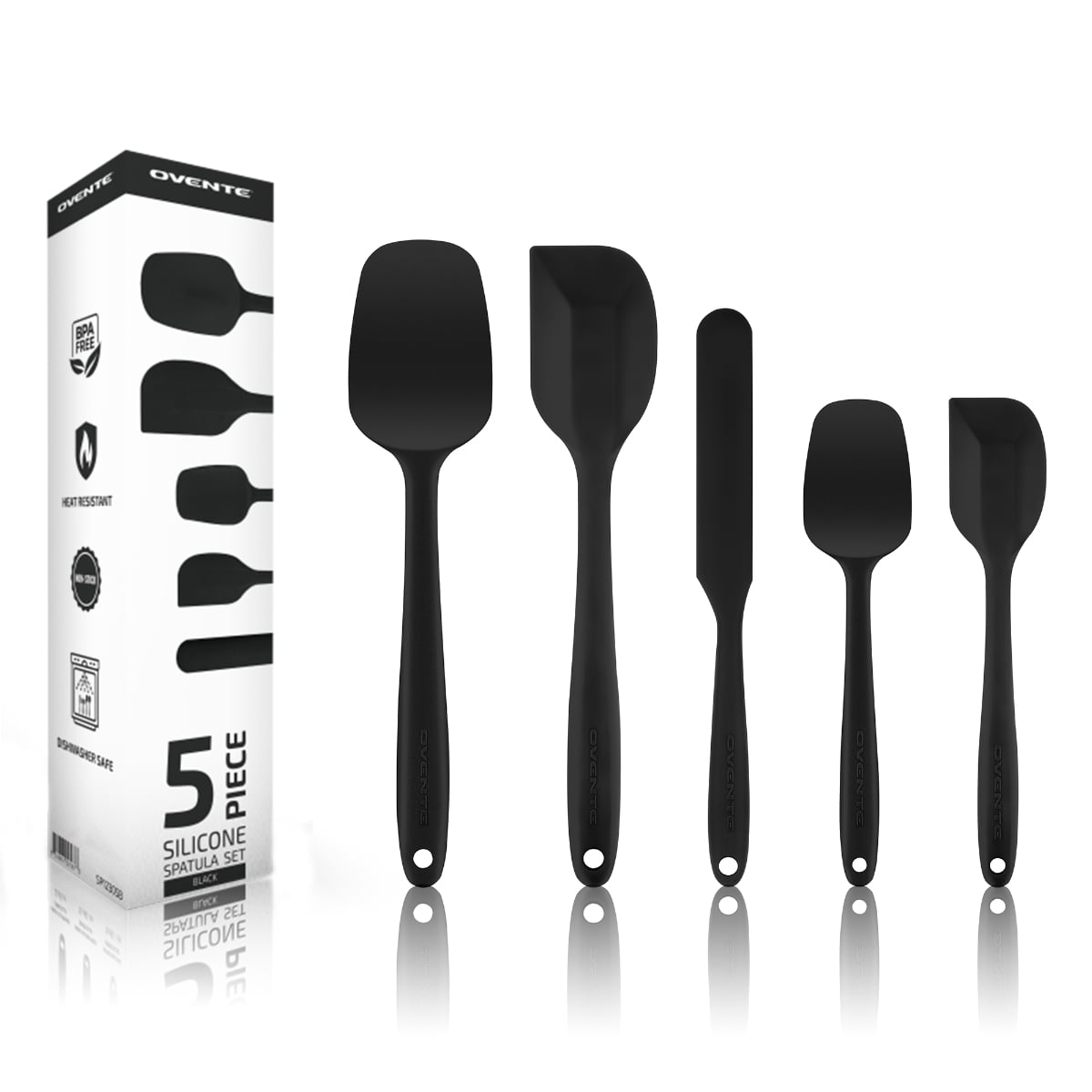 KLAQQED 9Pcs Spatulas Silicone Heat Resistant Silicone Spatula Set