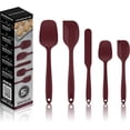 thumbnail image 1 of OVENTE Silicone Spatula Set of 5, Food Grade Rubber Spatula with High Heat Resistant, BPA-Free and Dishwasher Safe, Nonstick Kitchen Utensils for Baking, Cooking and Mixing, Red SP12305R, 1 of 8