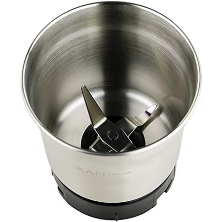 OVENTE Stainless Steel Grinding Bowl with 4 Blade 2.1 Ounce, Easy to Clean, Grinder Attachment for CG620 Coffee Grinder, Perfect Grind for Coffee Beans, Nuts, and More, Silver ACPCG6000