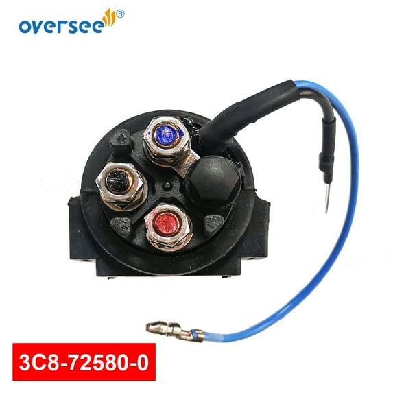 OVERSEE Boat Solenoid Power Trim & Tilt Relay Assy Up PTT 3C8-72580-0 for Tohatsu Nissan Mercury Quicksilver Outboard 2/4-stroke