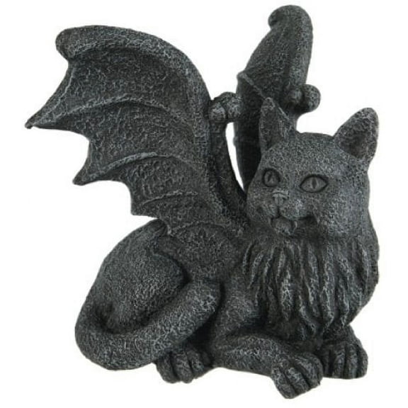 OVERSEER WINGED CAT GARGOYLE PC MONITOR TOPPER STATUE SHELF SITTER FIGURINE CUTE GOTHIC