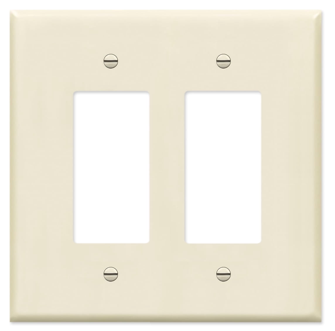 Power Outlet Rocker OVERSIZED 2 Gang Rocker - Decorator Metal Wall Plate - Ivory - Wall ...