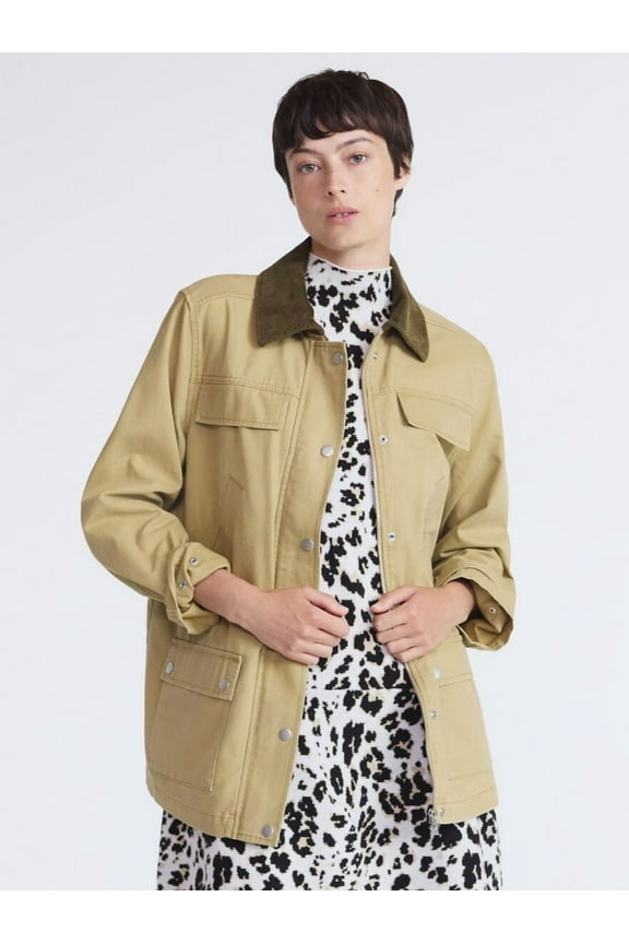 Women’s and Women’s Plus Cotton Oversized Cargo Barn Jacket, Midweight, Sizes XS-4X