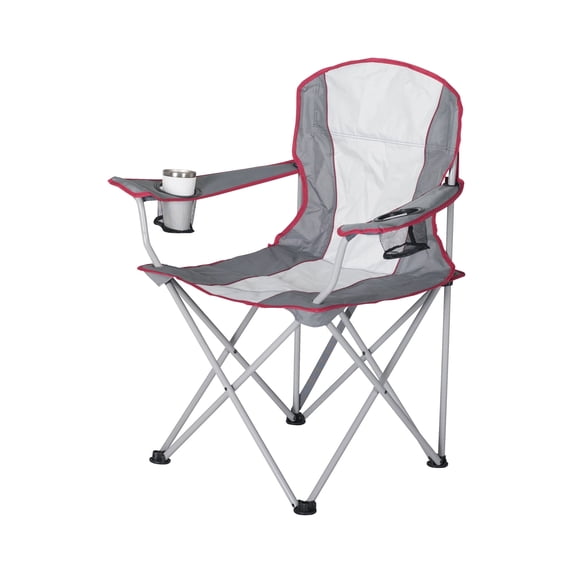 Ozark Trail Oversized Quad Chair, Off White & Grey