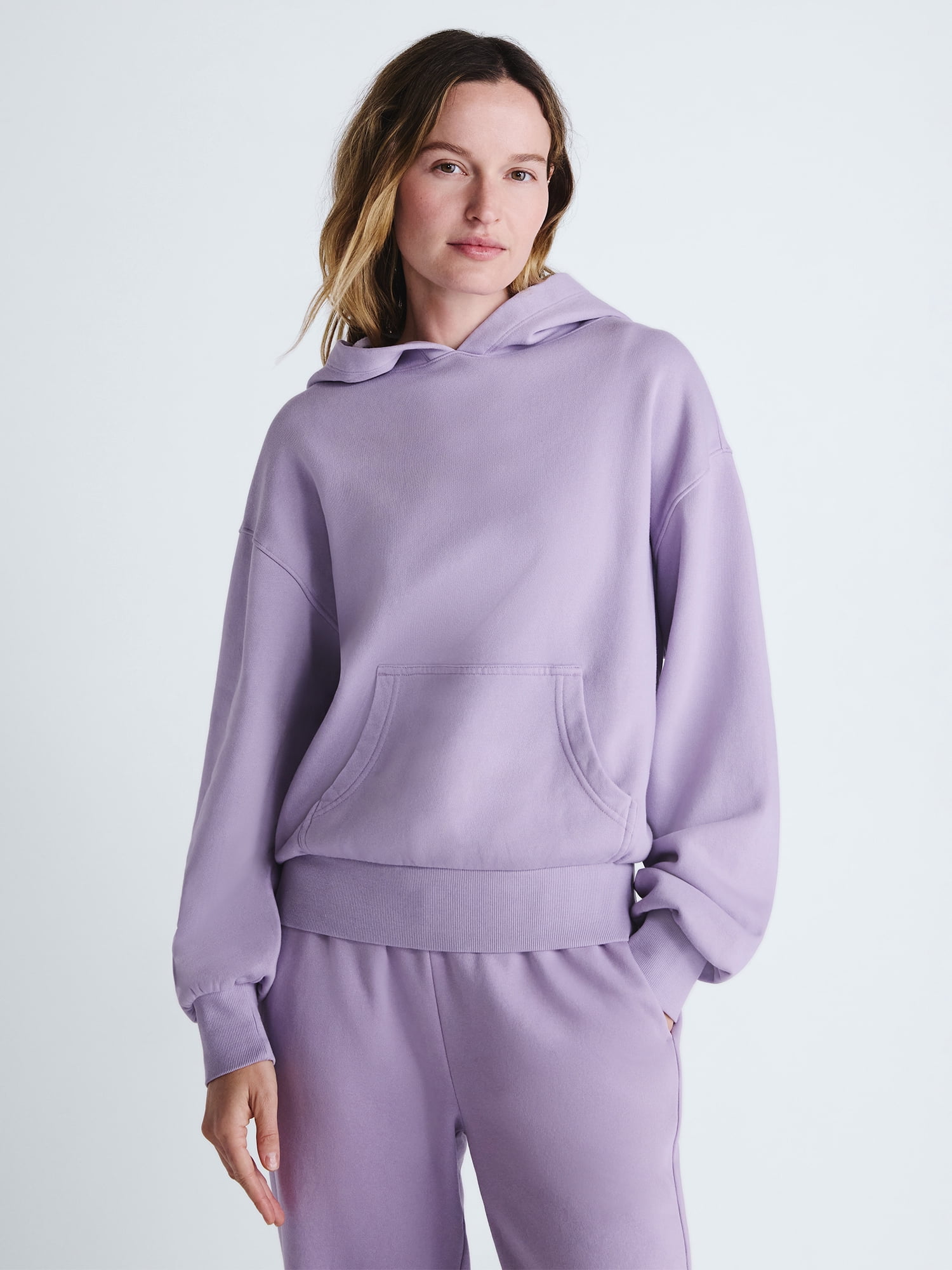 Scoop Women's and Women's Plus Mineral Wash Oversized Hoodie, Sizes XS-4X