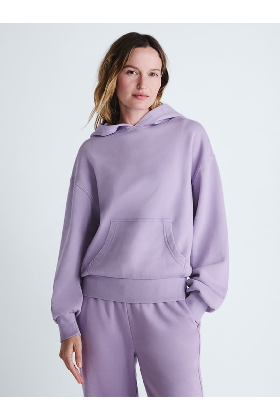 Women's and Women's Plus Mineral Wash Oversized Hoodie, Sizes XS-4X