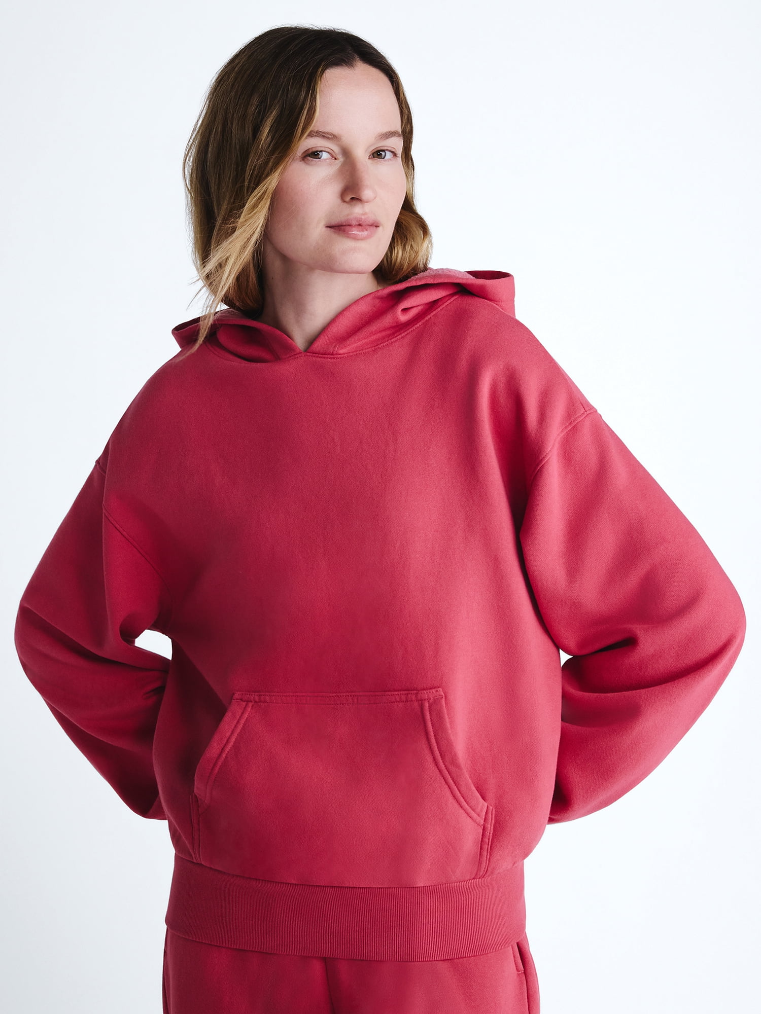 Scoop Women's and Women's Plus Mineral Wash Oversized Hoodie, Sizes XS-4X