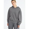 thumbnail image 1 of Scoop Women’s Mineral Washed Oversized Cropped Hoodie, Sizes XS-XXL, 1 of 5
