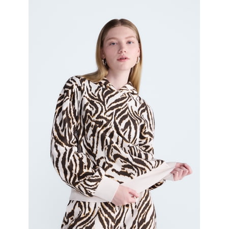 Scoop Women’s and Women’s Plus Oversized Cropped Hoodie, Sizes XS-4X