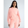 thumbnail image 1 of Scoop Women's and Women's Plus Mineral Washed Oversized Cropped Hoodie, Sizes XS-4X, 1 of 5