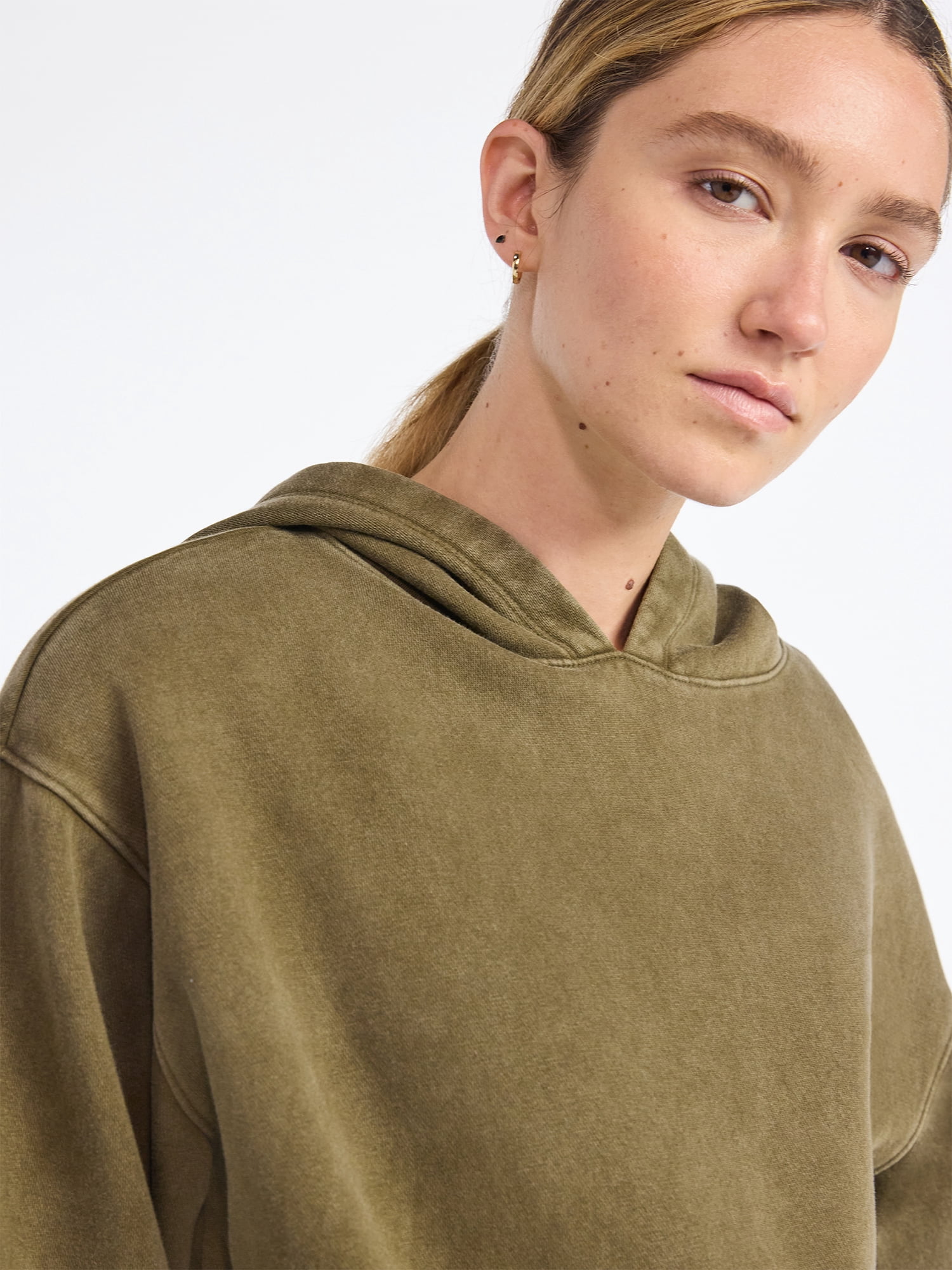 Scoop Women's and Women's Plus Mineral Wash Oversized Hoodie, Sizes XS-4X