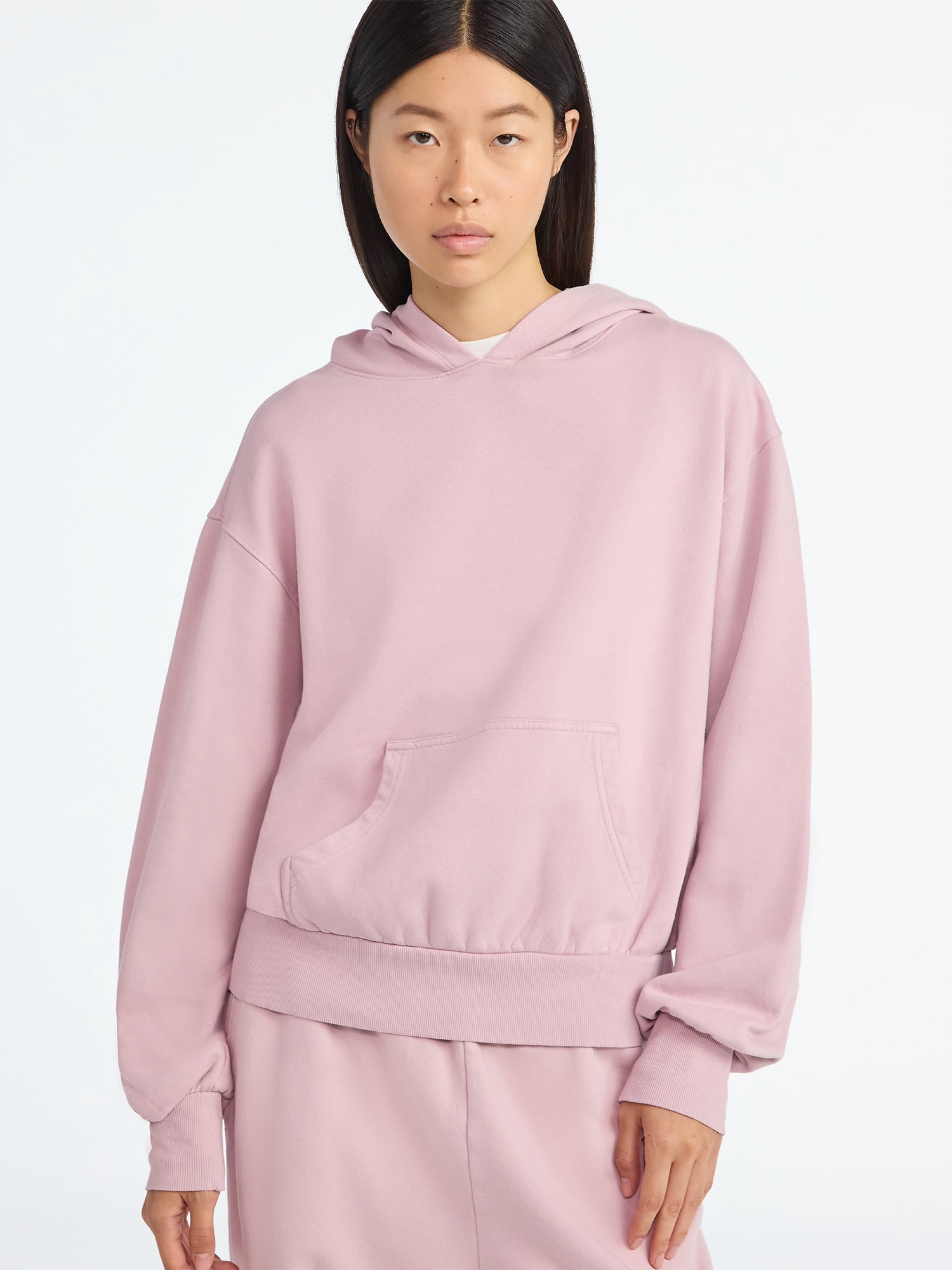 Scoop Women’s Mineral Washed Oversized Cropped Hoodie, Sizes XS-XXL