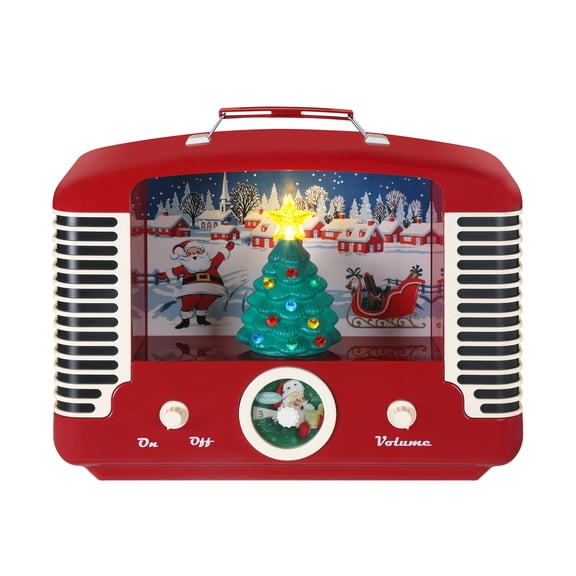 Mr. Christmas 12" Oversized Retro Radio, Red