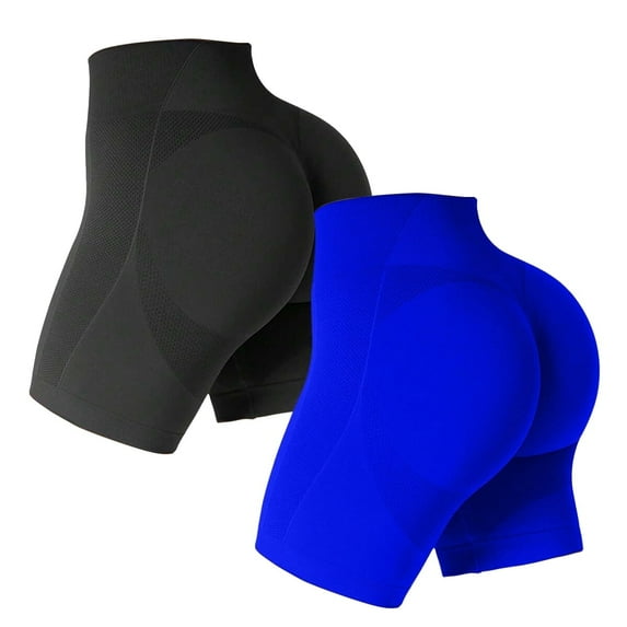 OVESPORT Women's High Waist Shorts Seamless Tight Hip Lifting - Fitness Workout Yoga Bicycle Shorts