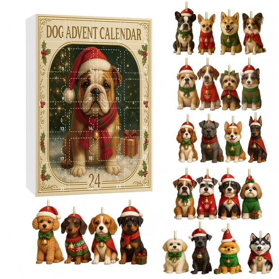 OVFUIZ Christmas Diamond Art Painting Kits for Adults Beginners Advent Calendar 2026 24 Pcs DIY Christmas Ornaments Acrylic Hanging Decor Christmas Decorations Home Decor Gift for Teens Families