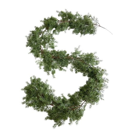 OVFUIZ Christmas Garland 70.9in Artificial Norfolk Pine Garland Greenery Garland for Fireplace Mantel Stair Railing Door Frame Indoor Home Decorations