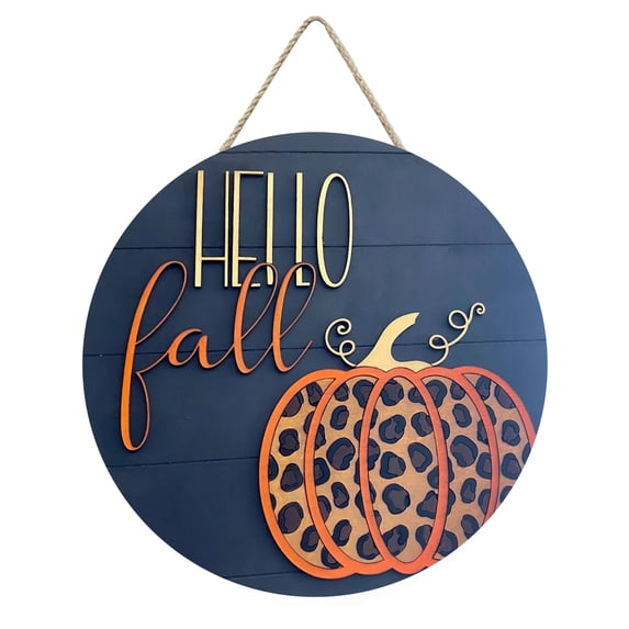 2435 Sign OVINYER 1PCS Front Door Welcome Hanging Sign Plaque Fall Door Porch ...