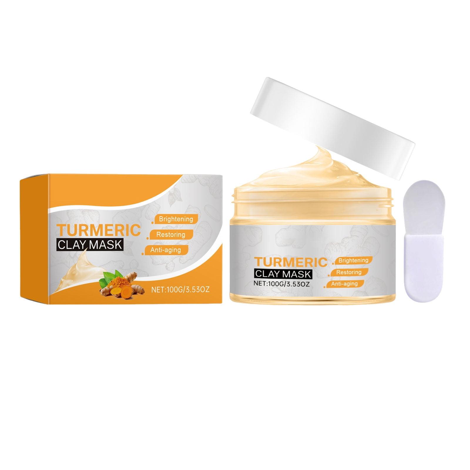 OVINYER Clay Face Mask Skin Care TurmericClay Face Mask Dead Sea Mud