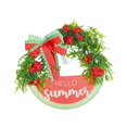 thumbnail image 1 of OVINYER Large Watermelon Wreath Ornament Summer Wreath Ornament Rustic Home Decal, 1 of 5