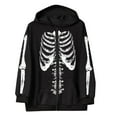 thumbnail image 1 of OVINYER Men's Street Fashion Autumn Winter Dark Style Vintage Print Zipper Hoodie Cardigan Coat Casual Round Neck Hoodie, 1 of 4