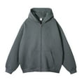 thumbnail image 1 of OVINYER Mens Zip Up Hoodie Long Sleeve Full Zip Hooded Sweatshirt Coats With Pocket Tops, 1 of 3