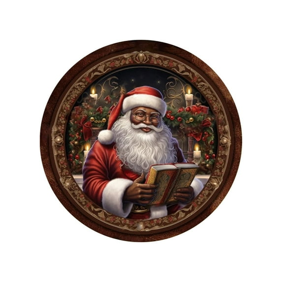 OVINYER Santa Door Sign Merry Christmas Front Door Sign Farmhouse Porch Decoration Christmas Welcome Door Decoration Christmas Home Guest Door Decoration