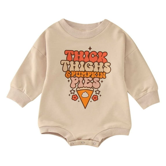 OVINYER Toddler Boys Girls Long Sleeve Letter Pullover Romper Sweatshirt Bodysuits Baby Children Kids Comfy Clothes