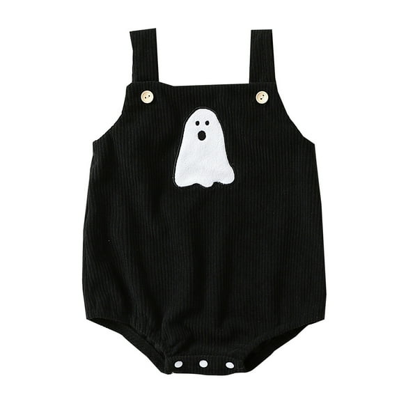 OVINYER Toddler Boys Girls Sleeveless Hat Pumpkins Print Romper Bodysuit Baby Children Kids Leisure Clothing