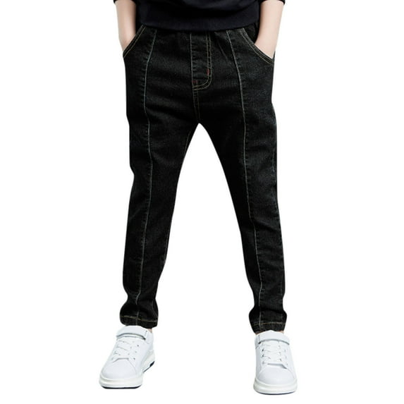 OVINYER Toddler Boys Regular Straight Fit Jeans Casual Denim Pants Stretch Denim Pants Baby Children Kids Lovely Dailywear