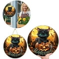 thumbnail image 1 of OVINYER Welcome Sign For Front Door Door Signs With Pumpkin Dark Ambience Hanging Decor For Home Hallween Party (11.81 Inch) Decals, 1 of 6