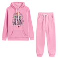 OVINYER Women Two Piece Outfits Ladies Christmas Casual Set Hoodie