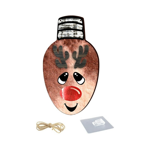 OVINYER Wood Christmas Tree Sign Decor Farmhouse Hanging Plaque For Porch Farmhouse Xmas Front Door Outdoor Home Decor