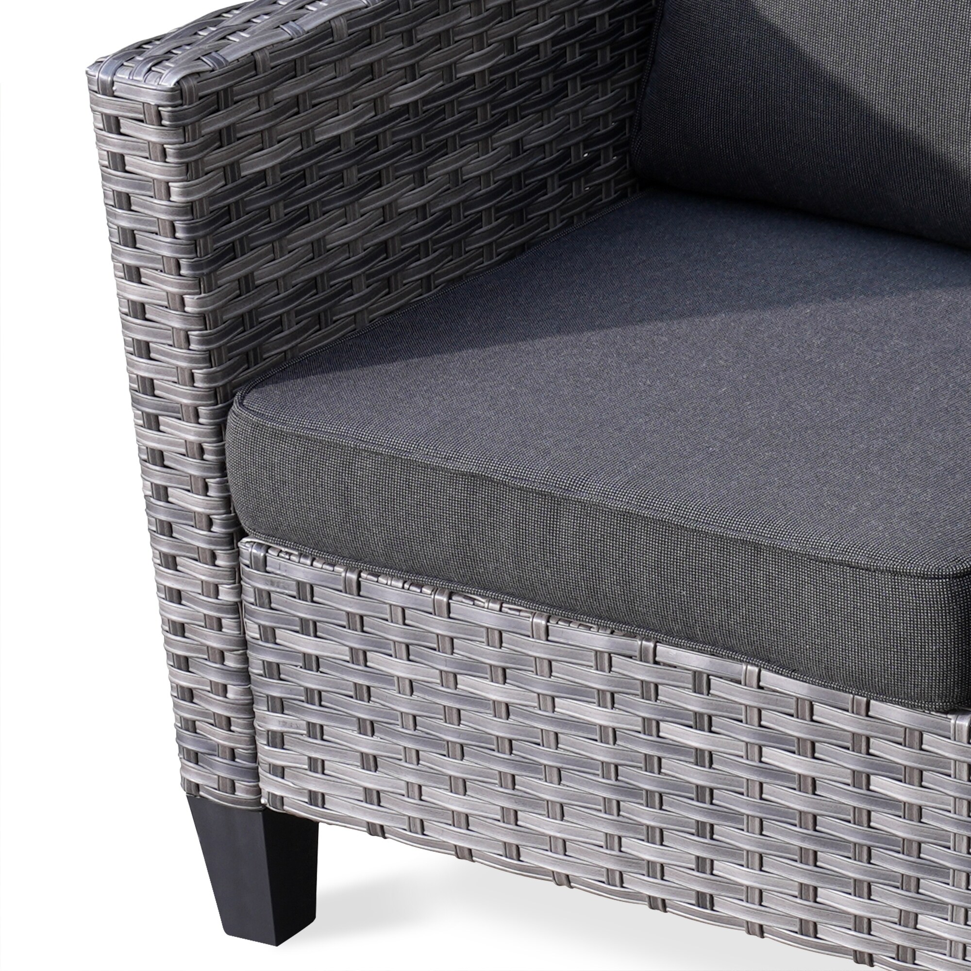 OVIOS 5piece Patio Furniture Wicker Outdoor Highback Seating Set