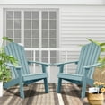 thumbnail image 1 of OVIOS  Plastic Wood Adirondack Outdoor Patio Chair Set of 2 Lake Blue, 1 of 5
