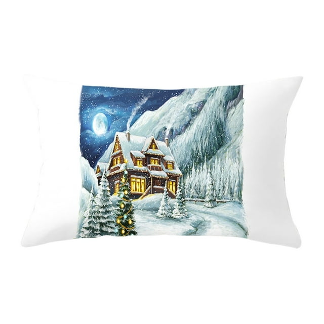 OVNVUSKG Christmas Decorative Throw Pillow Cover Print Christmas Throw