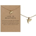 OVNVUSKG Elegantia Jewelry Set Flying Hummingbird Necklace Quality Gold