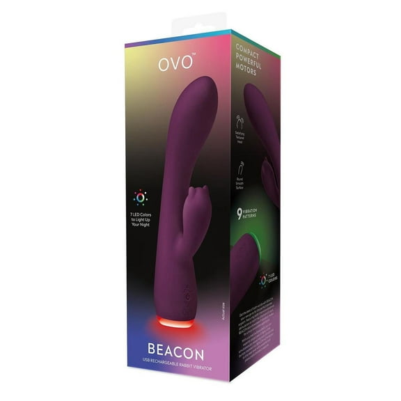 OVO Beacon Rabbit Vibrator, Purple