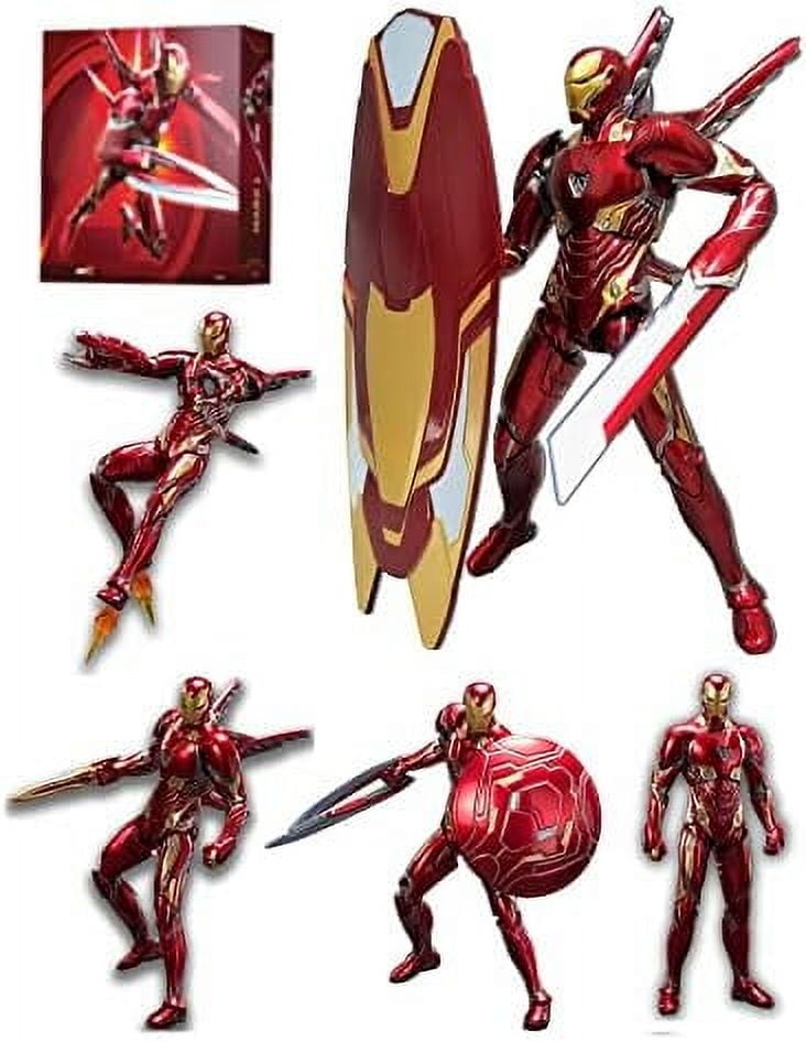 OVONNI Ironman MK50 (Deluxe Version),All Joints Movable 7 Inch Collectible Action Figure,Multi Weapon Accessories